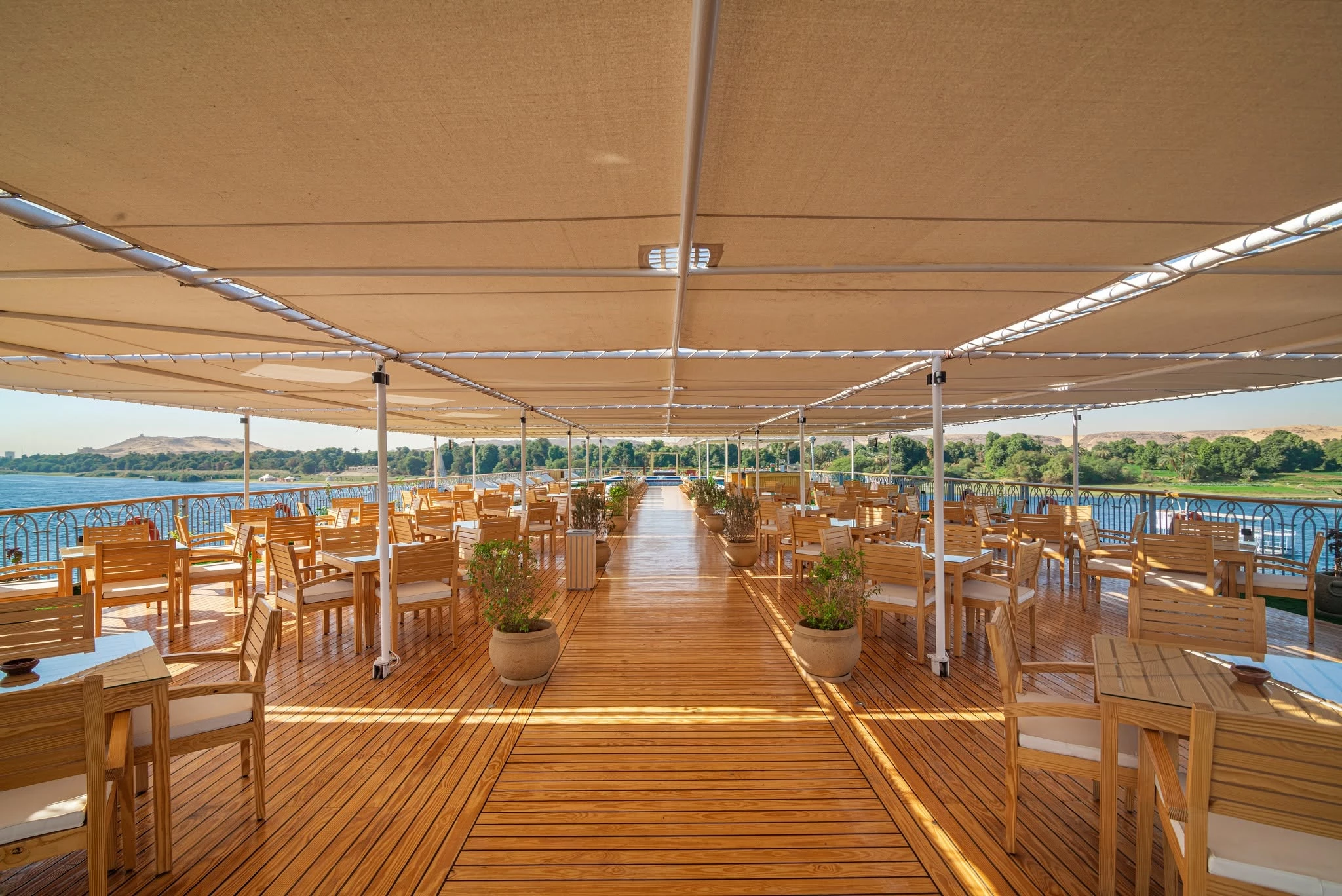 Sun deck of the Nile Capital Nile Cruise Nile cruise